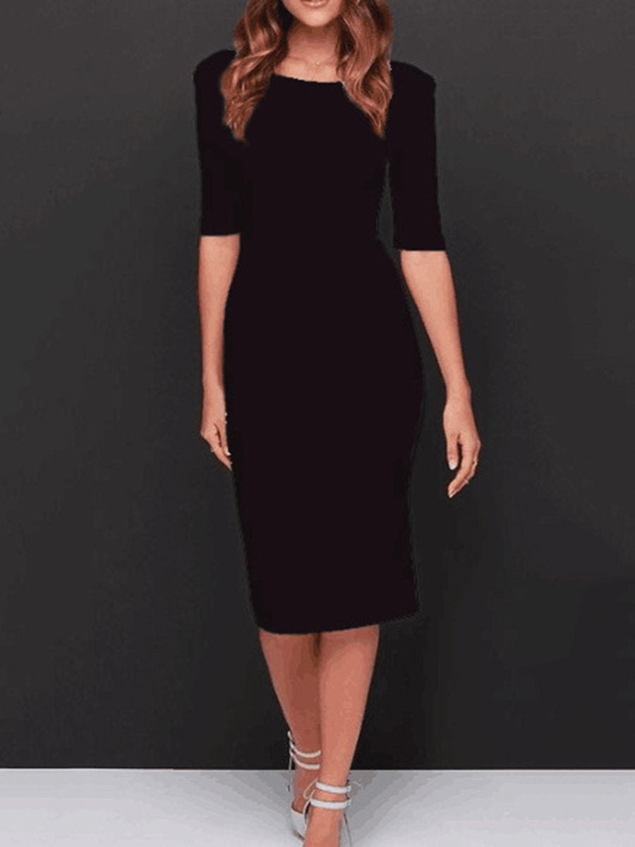 Women's bodycon dress backless midi - slim fit casual dress for special occasions