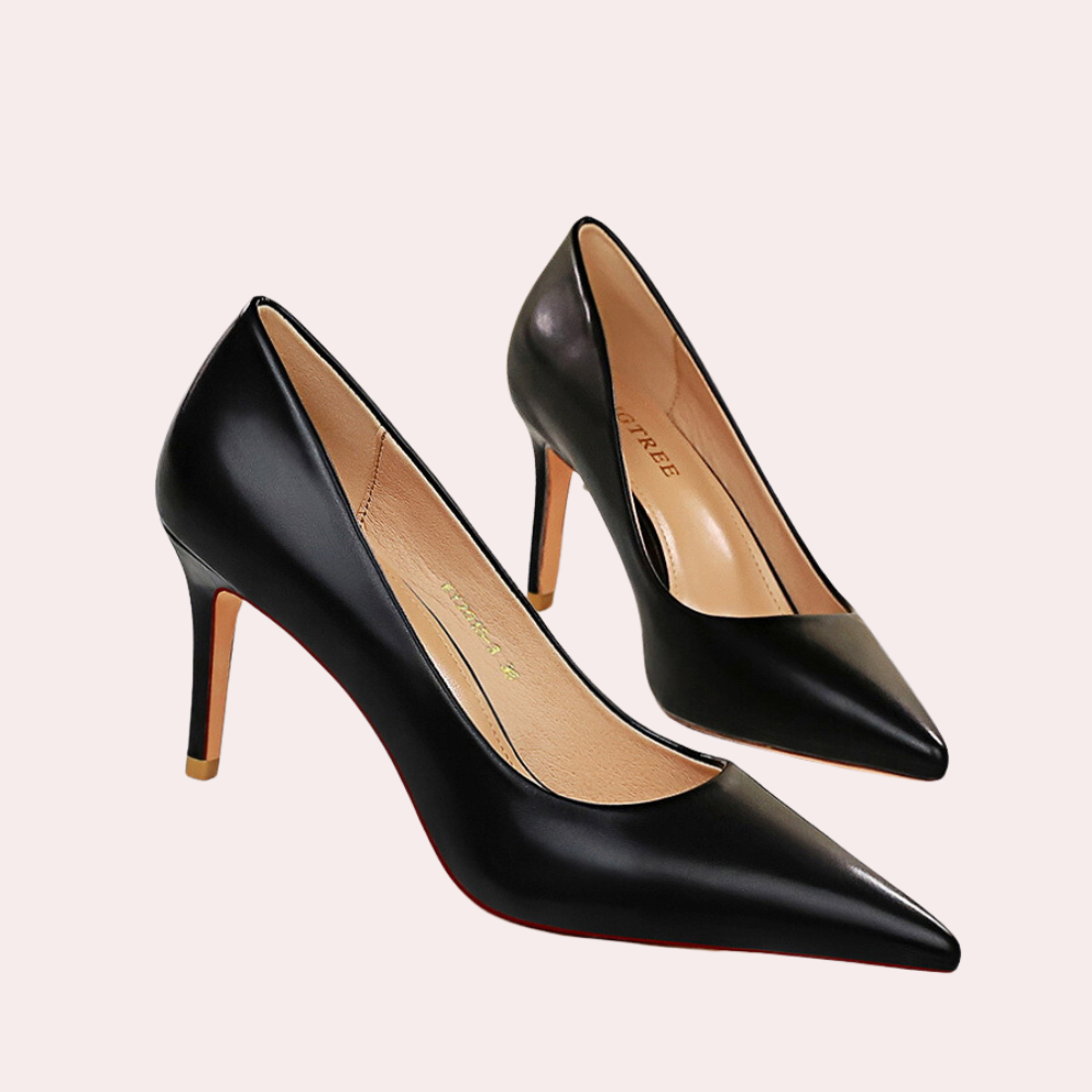 Women'S Classic Pointed-Toe High Heel Pumps – Slip-On Dress Shoes – Yellow, Beige, Black, Brown, White