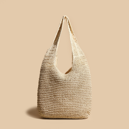 Women's handwoven straw hobo bag - spacious boho chic tote for everyday use