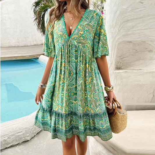 Women's casual dress - loose fit lightweight everyday wear, versatile style